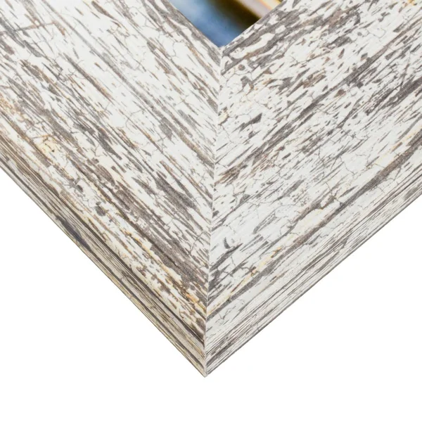 Craig Frames American Barn - Faux Barnwood Picture Frame, White, 18 x 36 inch