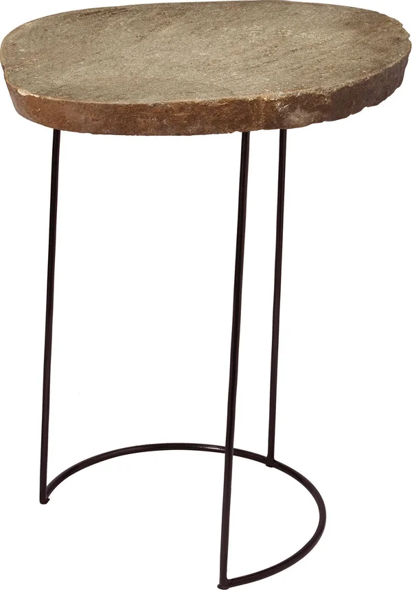 Dimond Home 159-009 Tall Stone Slab & Wire Frame Table