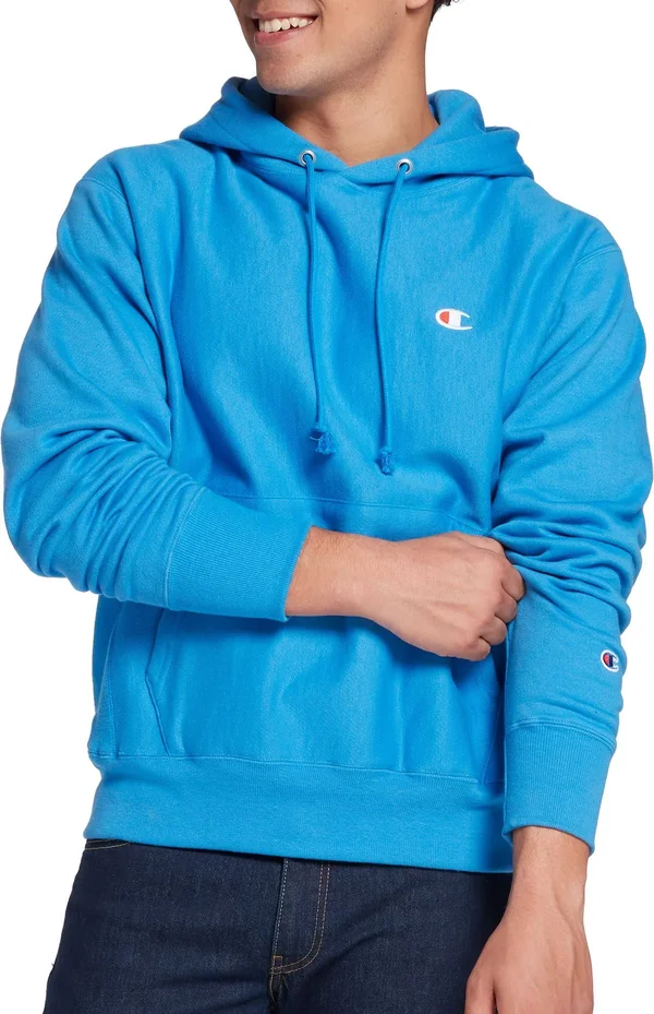 Champion Life Men's REVERSE Weave Pullover Hoodie Blue Jay 3XL