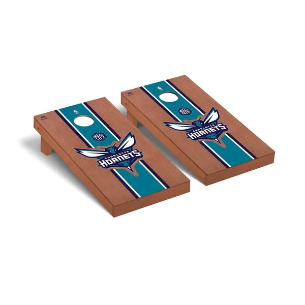 NBA Charlotte Hornets Rosewood Stained Stripe Cornhole Set Multi