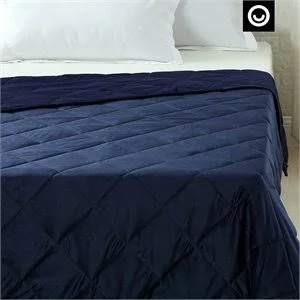 Posh Hamisi 41x22x60x22 Reversible Warm & Cool Blanket Throw in Navy Blue (6 lbs)