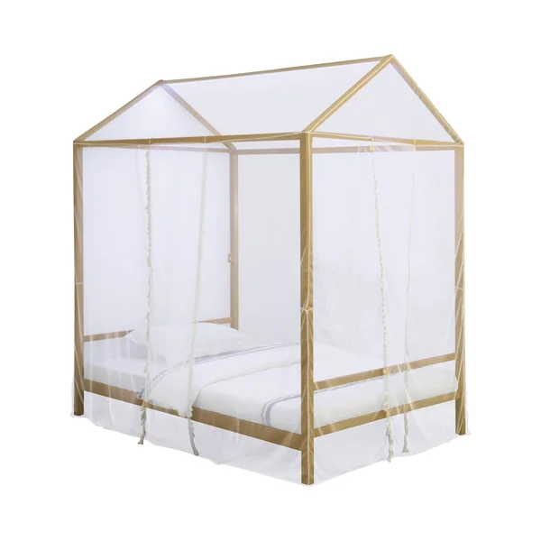 Coaster Altadena 305773T Twin Canopy Bed in Gold