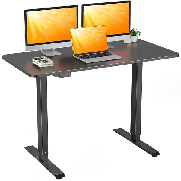 Ergear Electric Height Adjustable Standing Desk, 48 x 24 Inches Stand Up Desk Workstation, Sit Stand Desk Home Office Table with