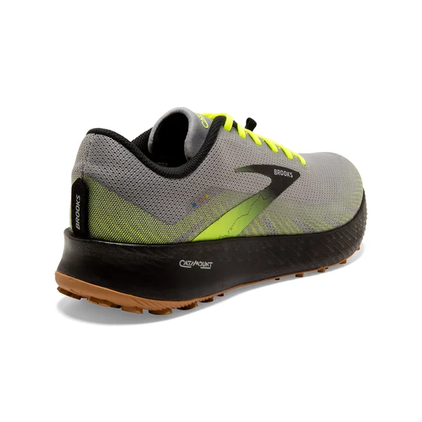 Brooks Catamount Trail Running Shoe - Men's Grey/Nightlife/Black, 11.5
