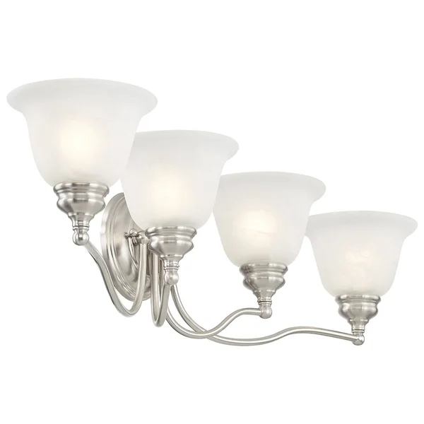 Livex Lighting 1354-01 Essex 4 Light Antique Brass Bath Vanity