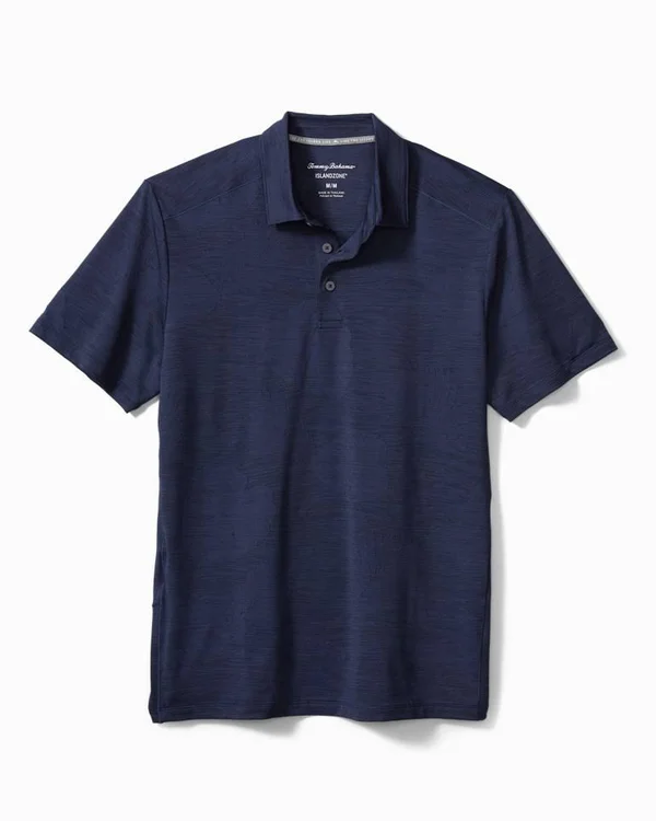Tommy Bahama Men's Big & Tall Delray Frond IslandZone Polo - Ocean Deep - Size 4XLB