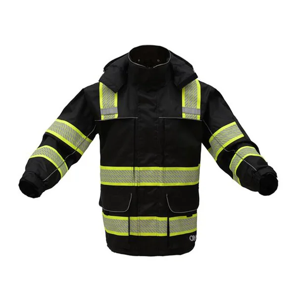 GSS Safety 6503 Rain Coat, Class 3, Black, 4XL/5XL