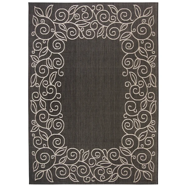 Safavieh Courtyard Blue & Beige 2&-3x22 x 10& Indoor/Outdoor Rug