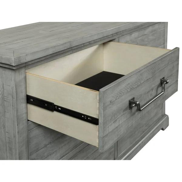 Martin Svensson Home Beach House 2 Drawer Solid Wood Nightstand, Dove Grey - 2-Drawer