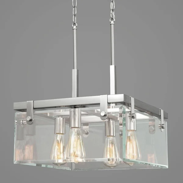 Progress Lighting P350090-009 Glayse Semi Flush Mount Light - Brushed Nickel