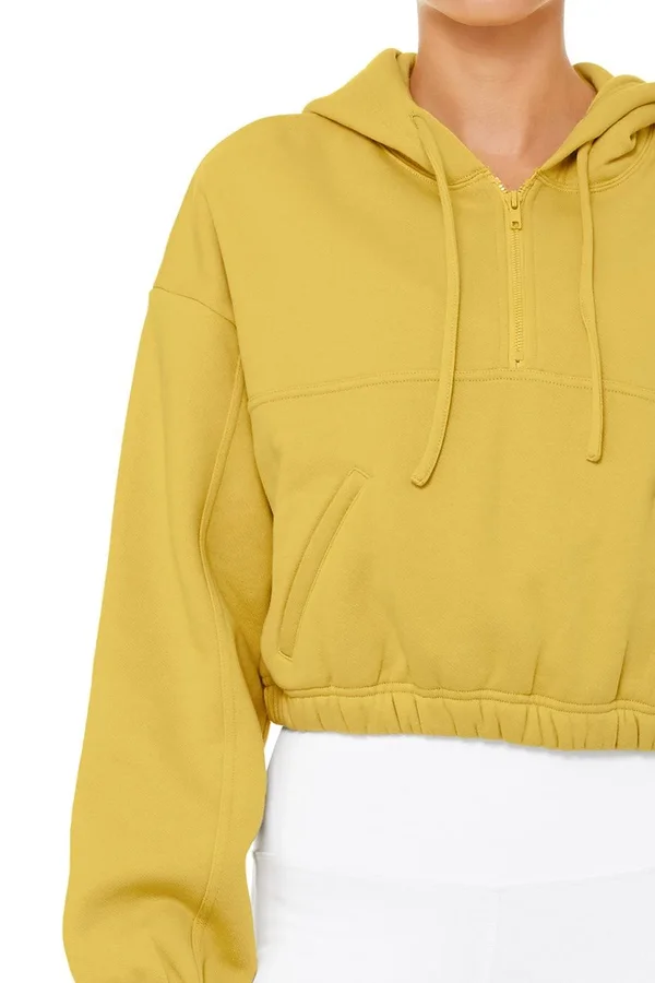 Alo Yoga Stadium Quarter Zip Hoodie Sulphur