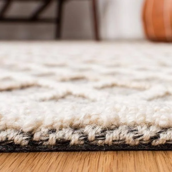 Trace Collection TRC209A Rug Ivory - Black, Rectangle 9' x 12'