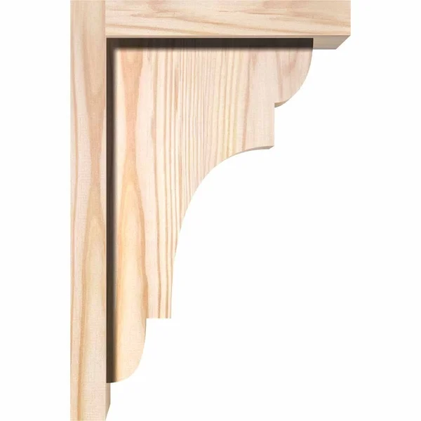 Ekena Millwork COR06X12X20NEB01SDF 5 1/2x22W x 12x22D x 20x22H New Brighton Smooth Corbel w/Backplate - Douglas Fir