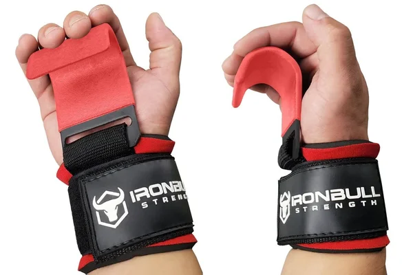 Lifting Hooks - Weight Lifting Hooks - Red/Black