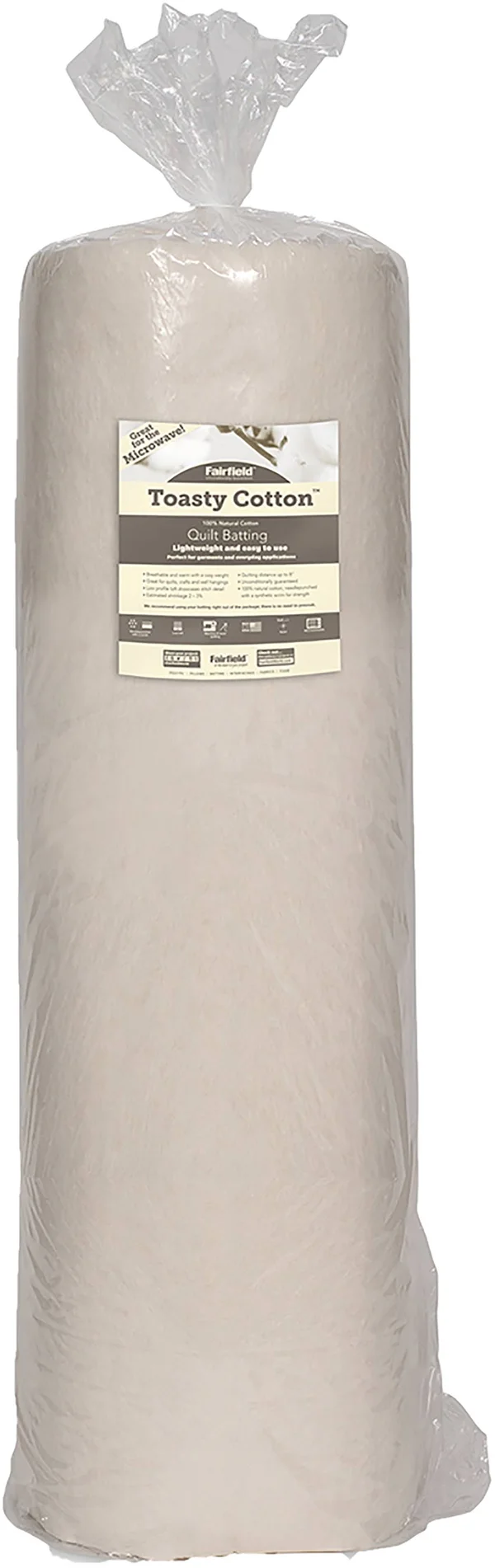 Fairfield Toasty Cotton Batting-90x22X25yd -TC9025