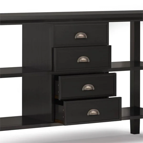 Simpli Home Redmond 54x22 Rustic Solid Wood Console Table in Hickory Brown