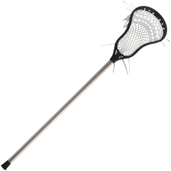 StringKing Complete Jr Lacrosse Stick - Black/Nickel