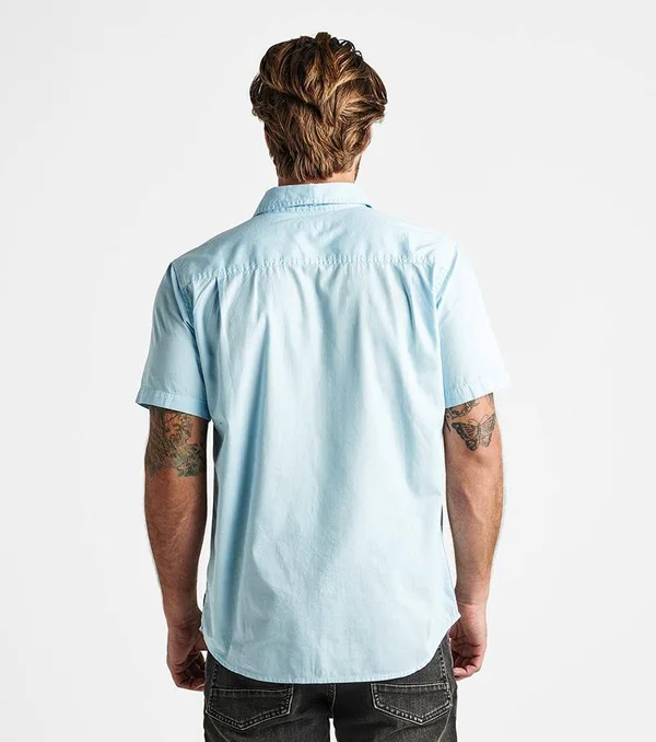 Well Worn Organic Cotton Button Up Shirt Light Blue - S