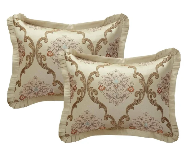 Chic Home Aubrey 9 Piece Comforter Set Jacquard Bedding Gold, Queen