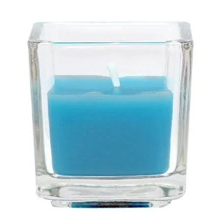 Jeco Inc. Square Glass Votive Candle - Blue