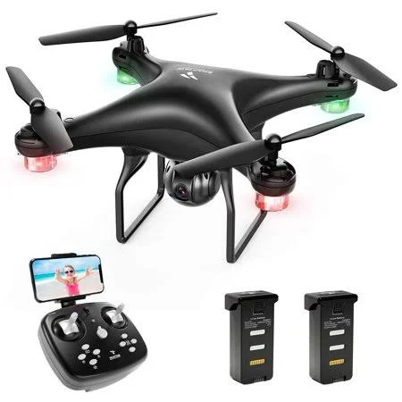 SNAPTAIN Sp600 720p HD Camera Drone for Adults/Beginners - WiFi FPV, Voice Control RC Quadcopter with Altitude Hold, Headless Mode