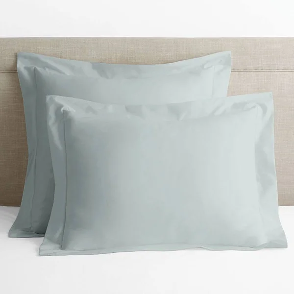 The Company Store Legends Pearl Gray Solid 600-Thread Count Egyptian Cotton Sateen Euro Sham