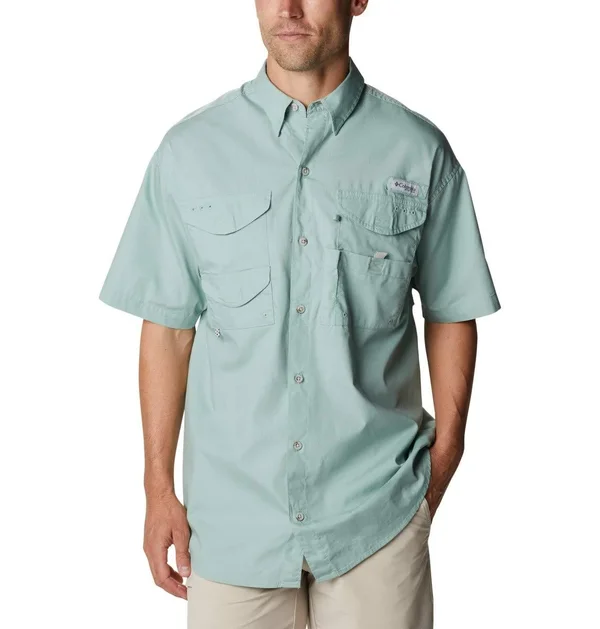 Columbia Bonehead Short Sleeve Shirt - Aqua - 1011772-345 2x