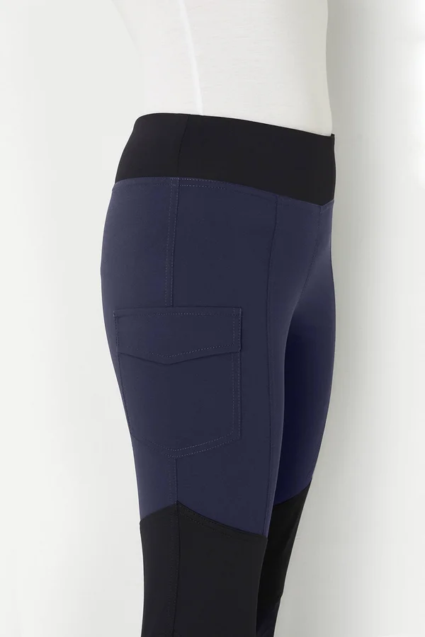 Contrast Panel Legging, Anatomie Navy with Black, Xs
