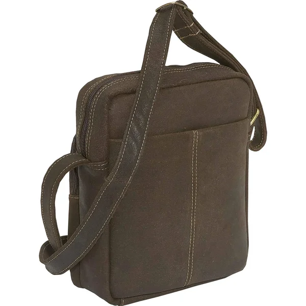 LeDonne Leather Distressed Leather Men's Day Bag Chocolate