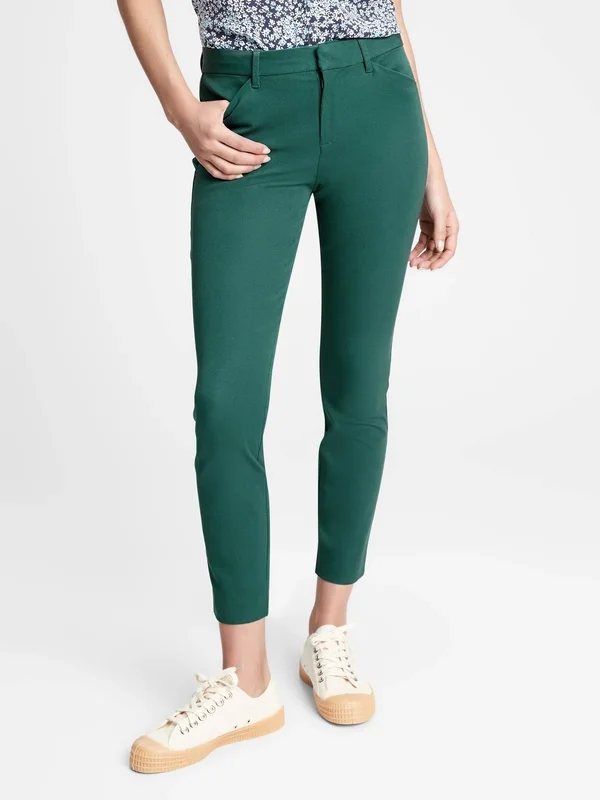 Gap Factory Women's Skinny Ankle Pants in Bi-Stretch Fast Tropical Green Size 2