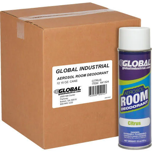 Global Industrial Air Freshener - Citrus 15 oz. Can, 12 Refills/Case
