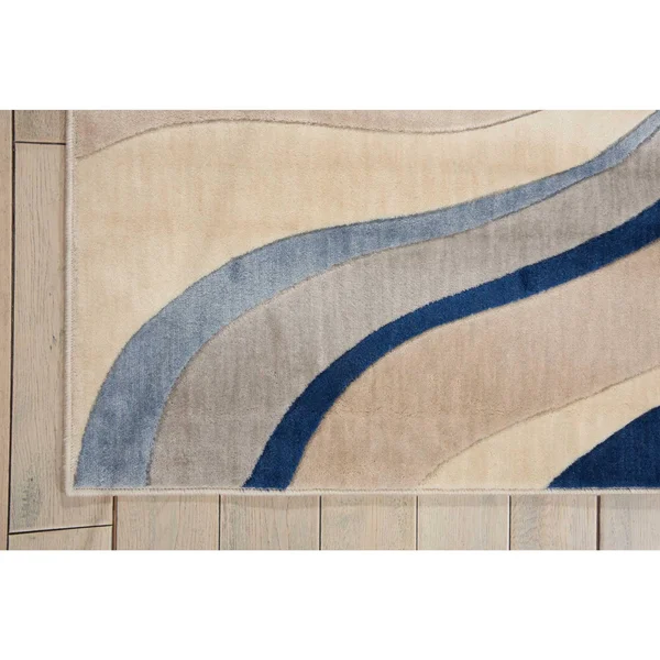 Nourison Somerset Runner ST81 Area Rug - Ivory/Blue, 2&3x22 x 8&