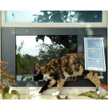 Endura Flap Thermo Sash 3E Cat Door Bronze - Small, 34-37x22