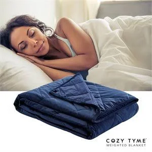Posh Hamisi 41x22x60x22 Reversible Warm & Cool Blanket Throw in Navy Blue (6 lbs)