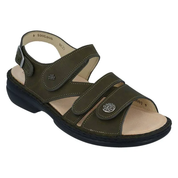 Finn Comfort Gomera Olive Leather Soft Footbed 39