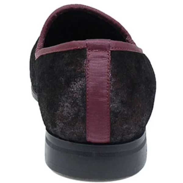 Stacy Adams Sultan Velour Slip-On - Burgundy