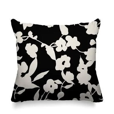 Outdoor Square Pillow Cover & Insert Red Barrel Studio Color: Black, Size: 20x22 x 20x22
