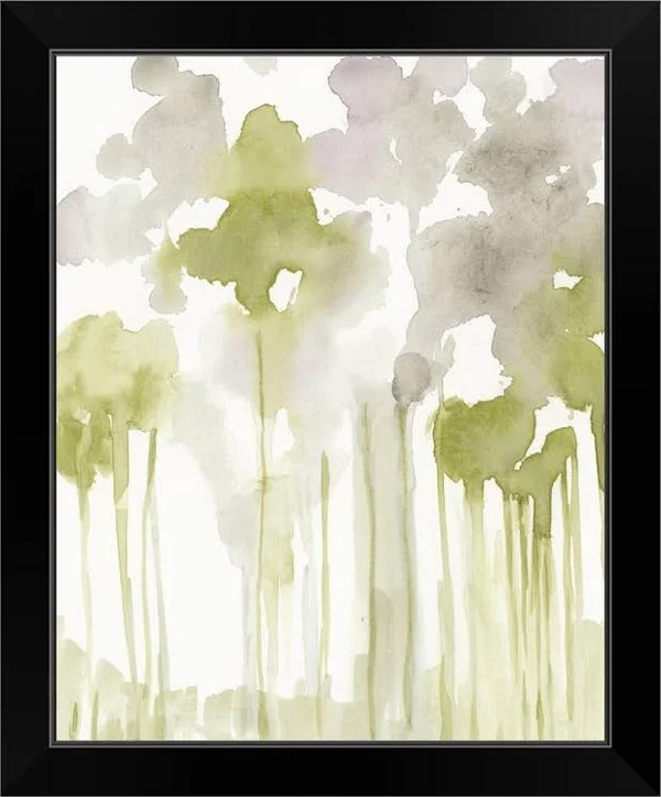 Aquarelle Forest II, Black Framed Wall Art, 16x20, Great Big Canvas