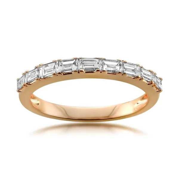 Montebello Jewelry Montebello 14K Gold 1/2ct TDW Baguette-Cut White Diamond Wedding Band 9.5