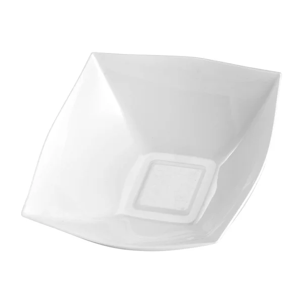 24 Bowls, 64 oz. White Curved Square Disposable Plastic Bowls