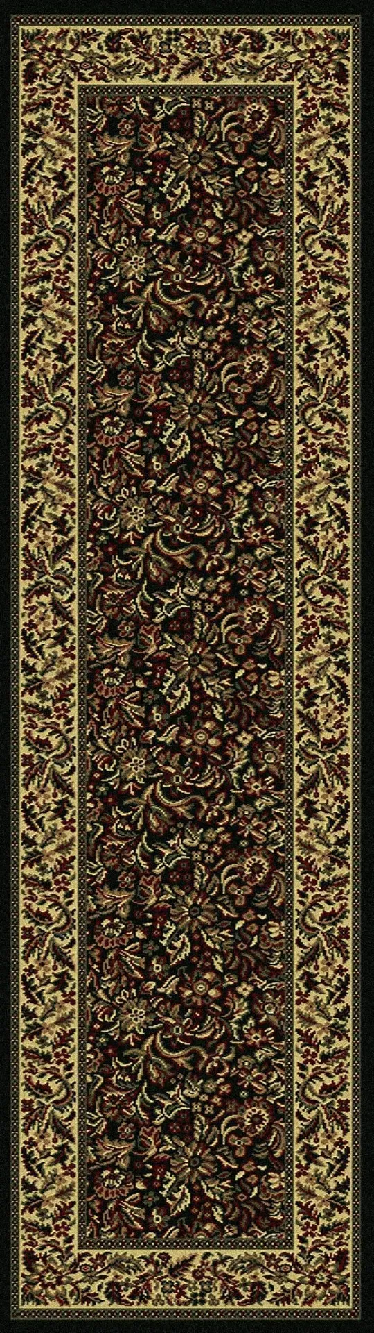 Radici Castello 1219 7&9x22 x 11&0x22 Black Area Rug