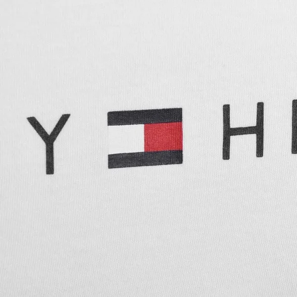 Tommy Hilfiger Logo Flag T Shirt Black