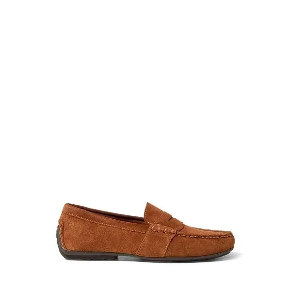 Mens Polo Ralph Lauren Tan Reynold Suede Driving Loafers US Size 8