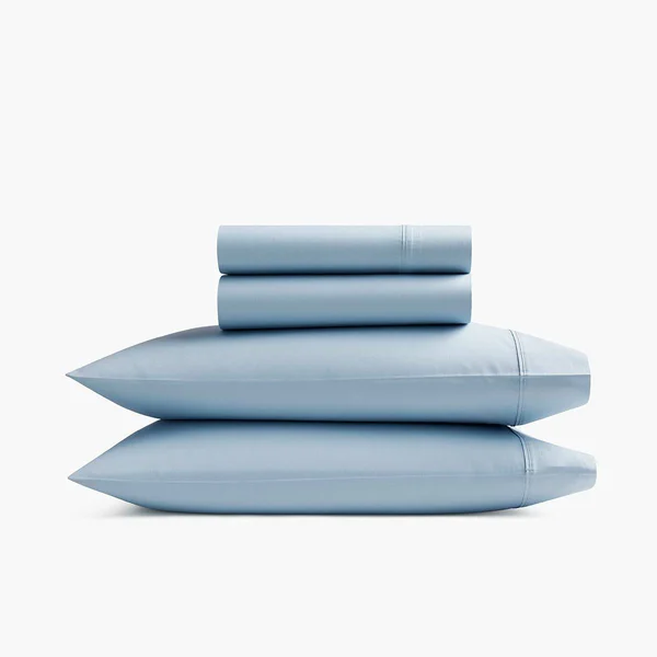 Under The Canopy Organic Sateen Sheet Set Celestial Blue - Queen