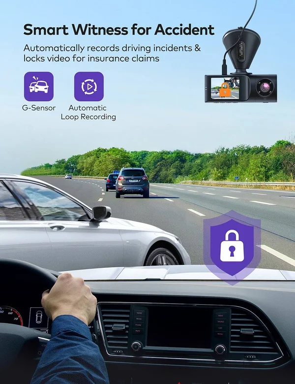 Dual Dash 2K Cam Front and Rear WiFi -VAVA VA-VD009