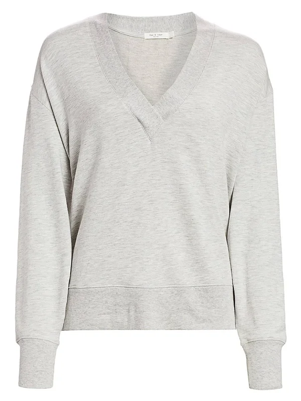 Rag & Bone Women's Flora V-Neck Pullover - Heather Grey - Size Medium
