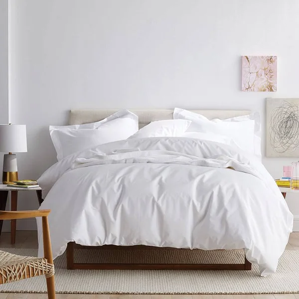Company Cotton Percale Pillowcases - Mocha - Brown - Size King, The Company Store