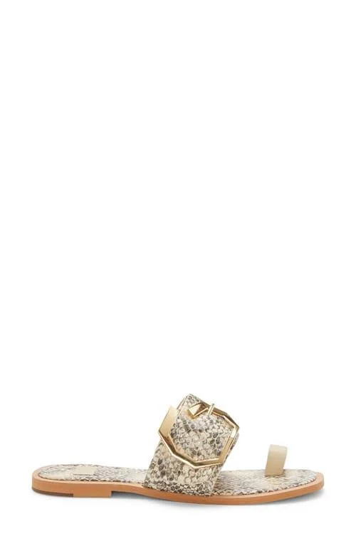 Louise et Cie Altan Sandal - Women's, Taupe/Brown Snake Print, Size 5, Sandals, Flat