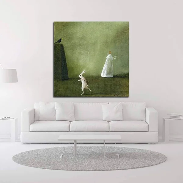 24x22 x 24x22 The Ghost Letter by DD McInnes Print on Canvas