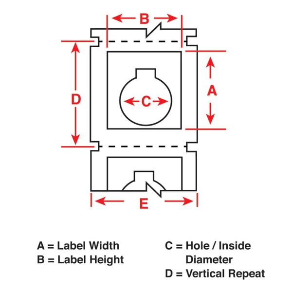 Brady, B30EP-169-593-RD, Red Raised Panel Polyester Label